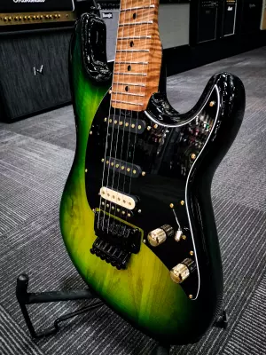 Ernie Ball Music Man Cutlass Floyd HSS with Locking Tremolo - Slymer Burst 3